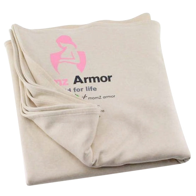 Belly Armor Blanket - Set of 1 EMF Blanket Lined with RadiaShield® Fabric -  30 x 35 Inches, 100% Cotton in Organic Chic - Anti-Radiation Baby Armor